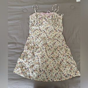 Spring floral mini dress